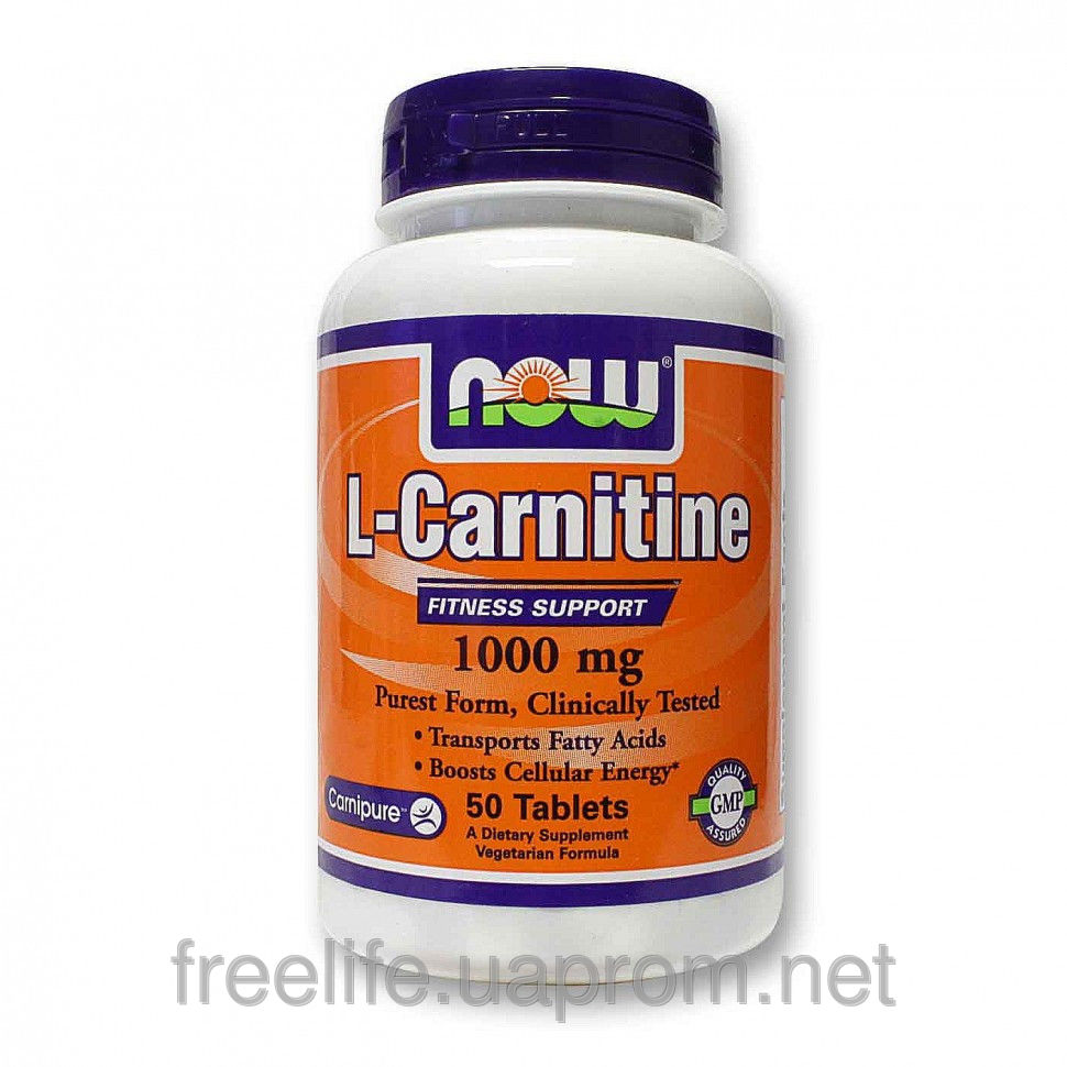 фото Жиросжигатель  L-карнитин, L-Carnitine 1000mg (50 таблеток) видео отзывы