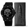 Купить Стильные часы Hublot Skull Bang и Портмоне Wild Alligator в подарок цена