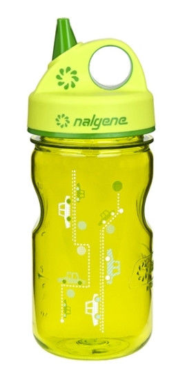 Бутылка Nalgene Grip'n Gulp 350ml Spring Green Cars Art фото видео изображение
