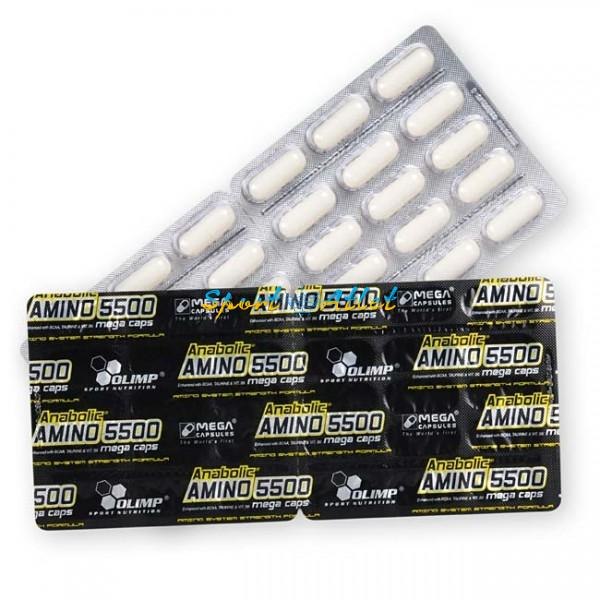 Anabolic Amino 5500 Mega Caps 1 blister 30 caps фото видео изображение
