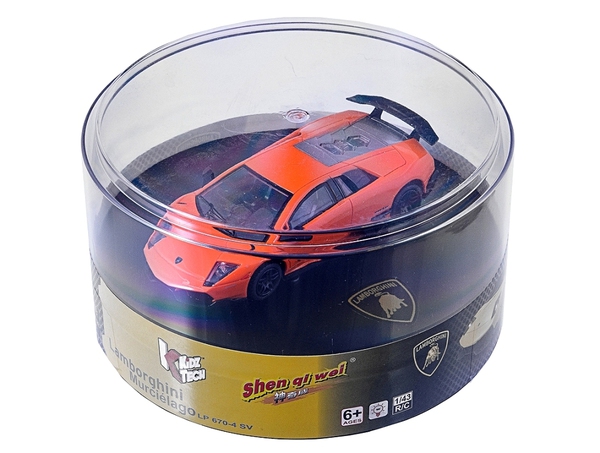 Машинка микро р/у 1:43 лиценз. Lamborghini LP670 (оранжевый) фото видео изображение