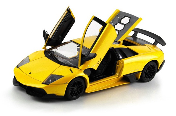 Машинка р/у 1:18 Meizhi лиценз. Lamborghini LP670-4 SV металлическая (желтый) фото видео изображение