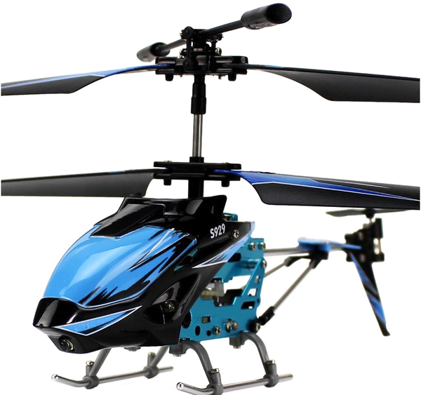 Вертолёт 3-к микро и/к WL Toys S929 с автопилотом (синий) фото видео изображение