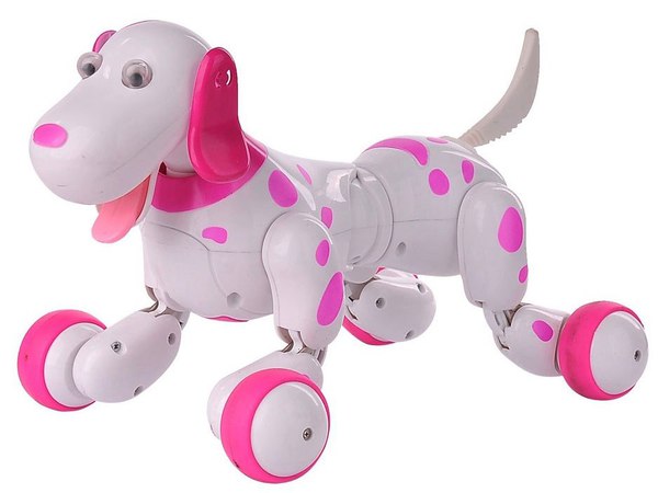 Робот-собака р/у HappyCow Smart Dog (розовый) фото видео изображение