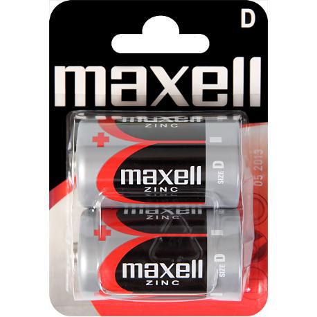 Батарейка D Maxell R20 в блистере 1шт (2шт в уп.) фото видео изображение